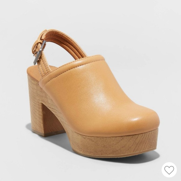 New In Box Universal Thread Platform Clog Mule Chunky Block Heels - Picture 2 of 4